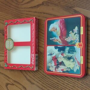 Limited edition. Coca Cola Nostalgia tin with one pack of playing cards. 1996.